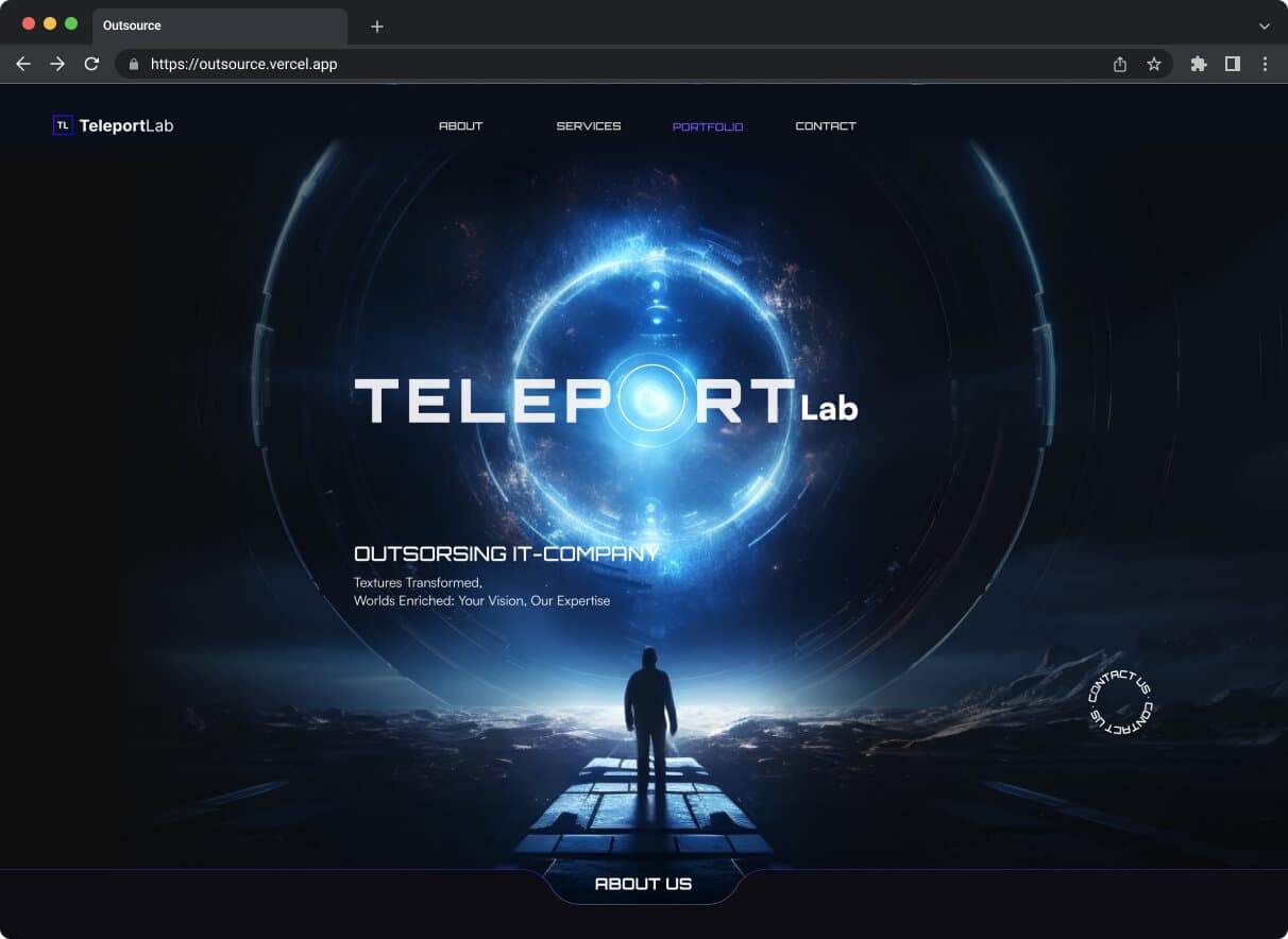 Browser windows with websites