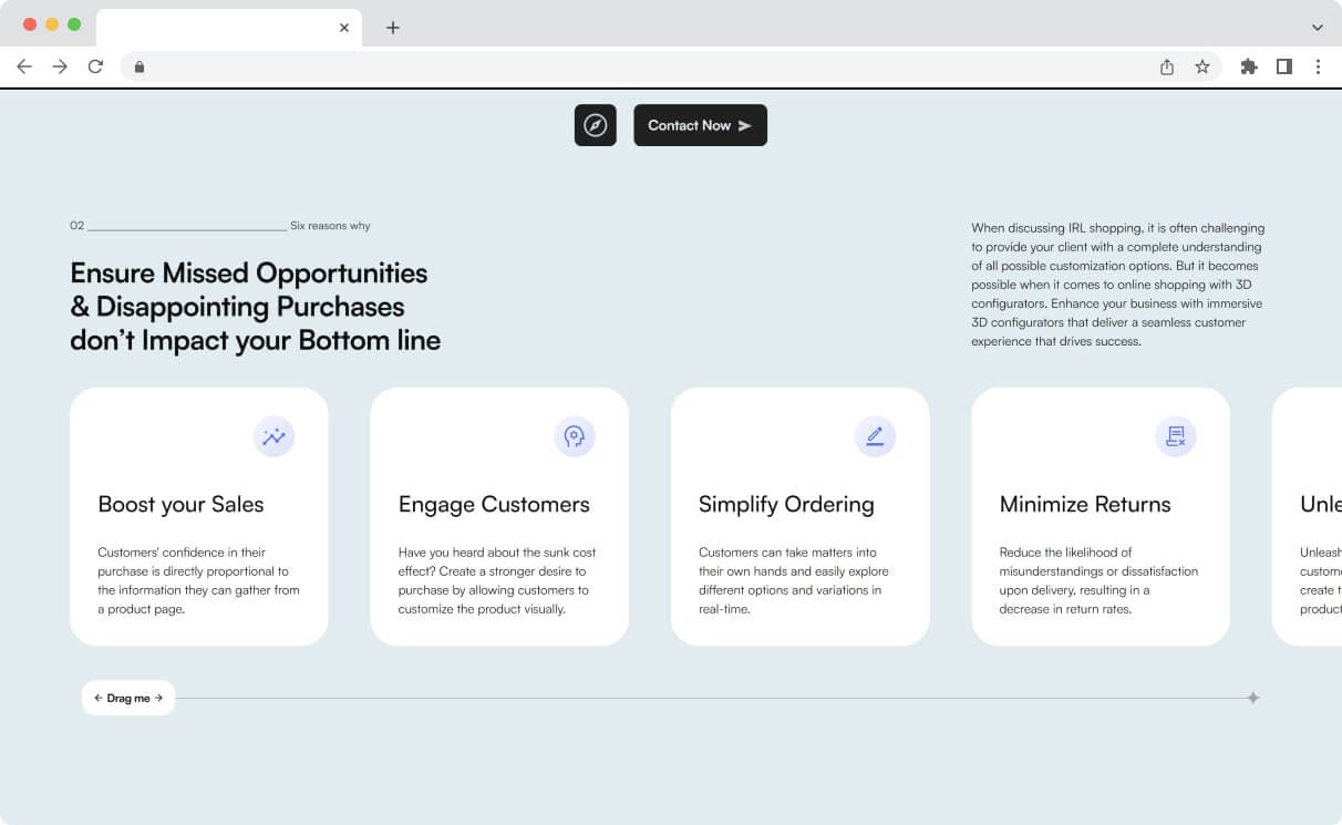 Browser windows with websites