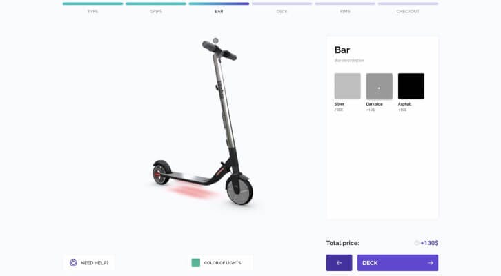 Configurator scooters